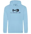 Женская толстовка (худи) I <3 Lincoln Голубой фото