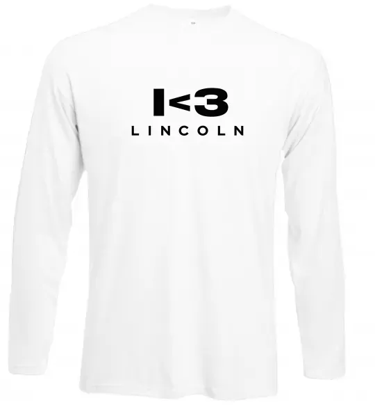 Лонгслив I <3 Lincoln Белый фото