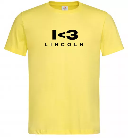 Чоловіча футболка I <3 Lincoln Лимонний фото