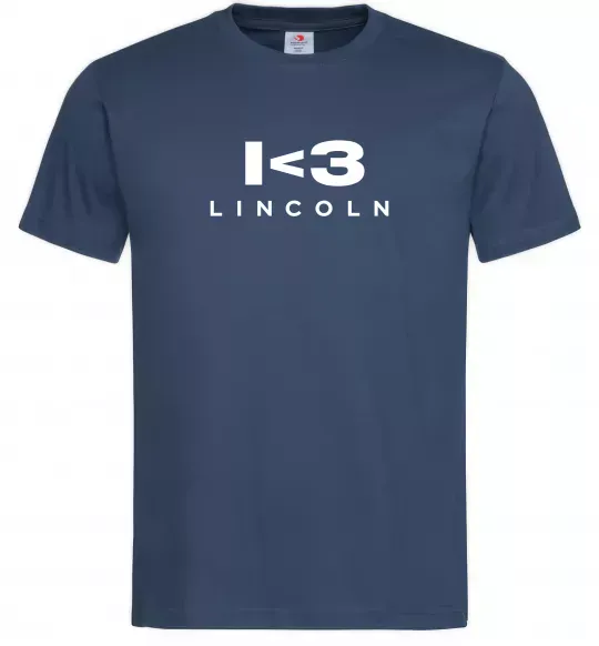 Чоловіча футболка I <3 Lincoln Темно-синій фото