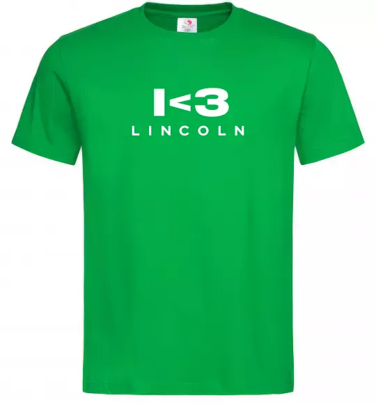 Чоловіча футболка I <3 Lincoln Зелений фото