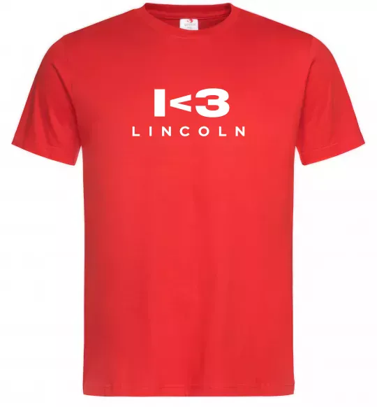 Чоловіча футболка I <3 Lincoln Червоний фото