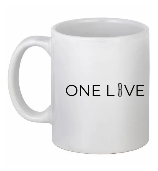 Чашка керамическая Lincoln one love Белый фото