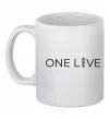 Чашка керамическая Lincoln one love Белый фото