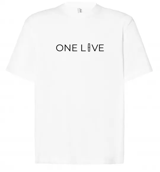 Футболка Оверсайз Lincoln one love Белый фото