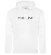 Мужская толстовка (худи) Lincoln one love Белый фото