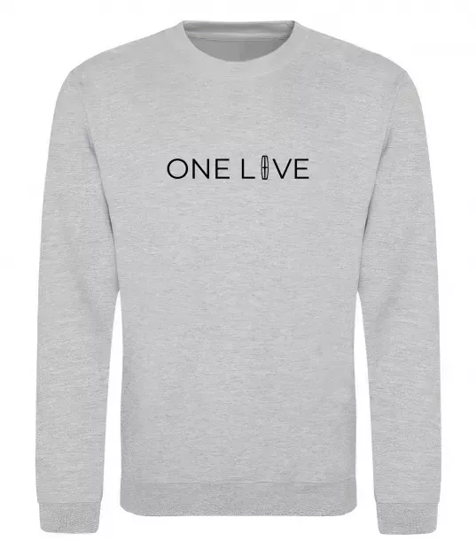 Світшот Lincoln one love Сірий меланж фото