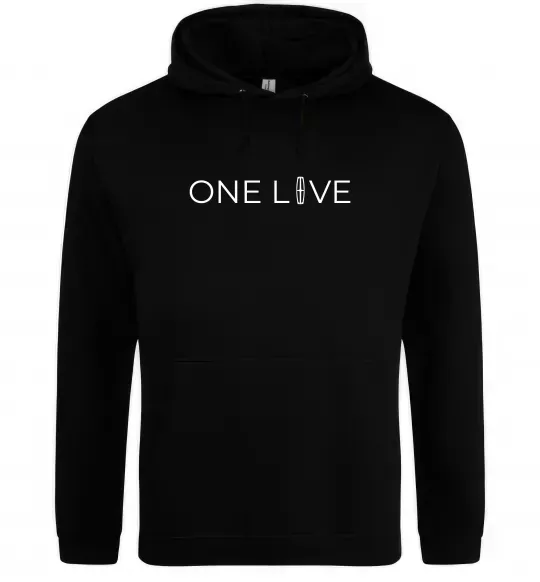 Мужская толстовка (худи) Lincoln one love Черный фото
