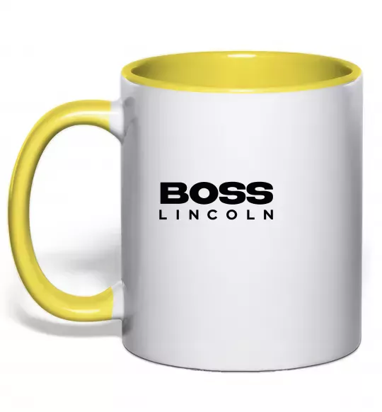 Чашка з кольоровою ручкою Boss Lincoln Сонячно жовтий фото