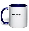 Чашка з кольоровою ручкою Boss Lincoln Глибокий темно-синій фото