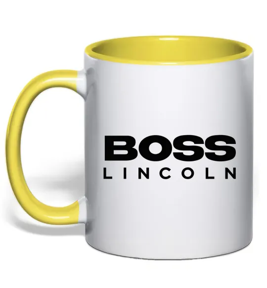 Чашка з кольоровою ручкою Boss Lincoln Сонячно жовтий фото