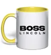 Чашка з кольоровою ручкою Boss Lincoln Сонячно жовтий фото