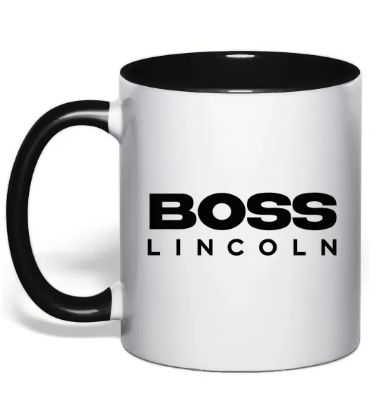 Чашка з кольоровою ручкою Boss Lincoln Чорний фото