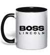 Чашка з кольоровою ручкою Boss Lincoln Чорний фото