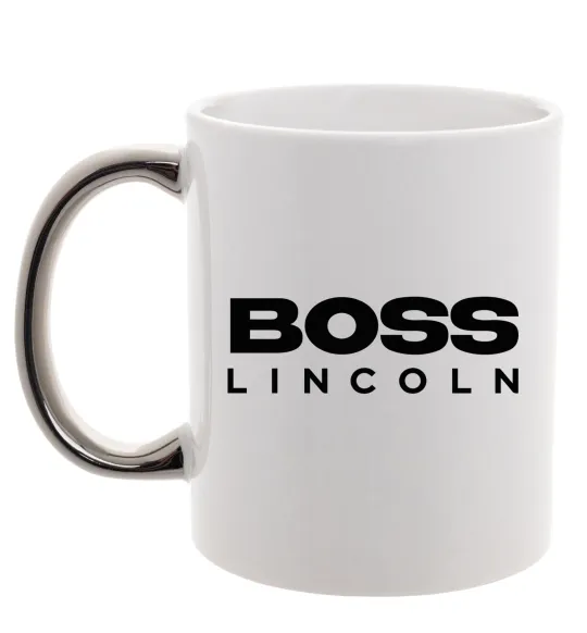 Чашка з кольоровою ручкою Boss Lincoln Срібло фото