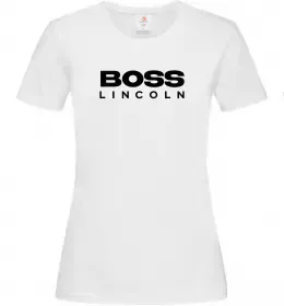 Женская футболка I <3 Lincoln Темно-синий фото