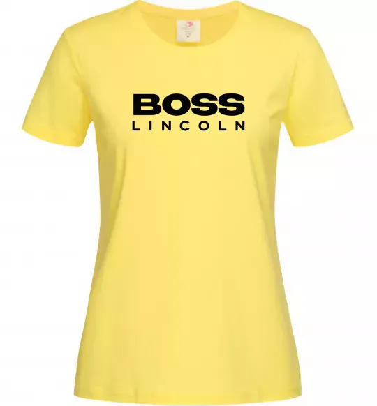 Жіноча футболка Boss Lincoln Лимонний фото