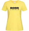 Жіноча футболка Boss Lincoln Лимонний фото