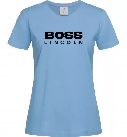Жіноча футболка Boss Lincoln Блакитний фото