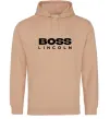 Мужская толстовка (худи) Boss Lincoln Песочный фото