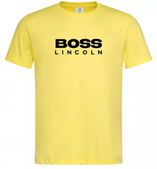 Чоловіча футболка Boss Lincoln Лимонний фото