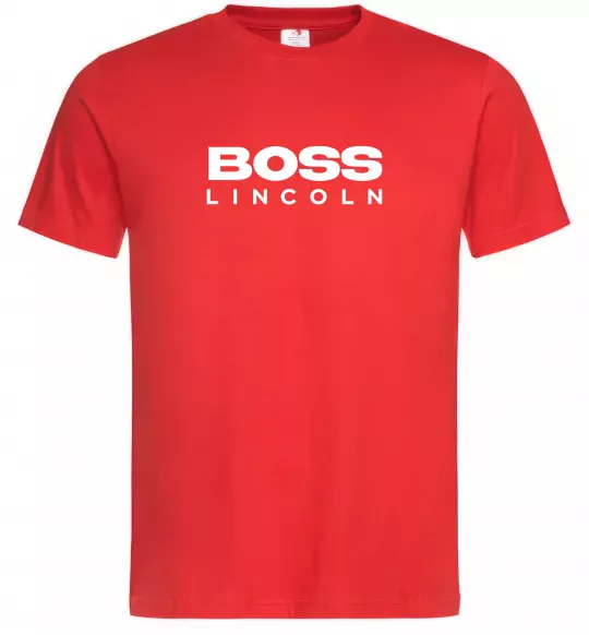 Чоловіча футболка Boss Lincoln Червоний фото