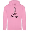 Мужская толстовка (худи) Lincoln my drugs Розовый фото