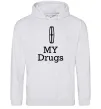 Чоловіча толстовка (худі) Lincoln my drugs Сірий меланж фото