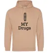 Жіноча толстовка (худі) Lincoln my drugs Пісочний фото