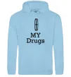 Женская толстовка (худи) Lincoln my drugs Голубой фото