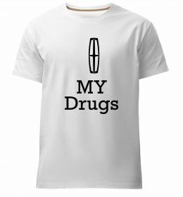 Мужская премиум футболка Lincoln my drugs