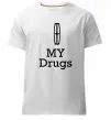Чоловіча преміум футболка Lincoln my drugs Білий фото