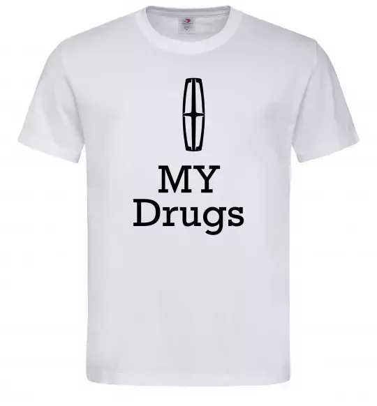 Чоловіча футболка Lincoln my drugs Білий фото