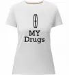 Жіноча преміум футболка Lincoln my drugs Білий Жіноча преміум футболка Lincoln my drugs Білий фото