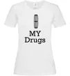 Женская футболка Lincoln my drugs Белый фото