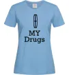 Женская футболка Lincoln my drugs Голубой фото