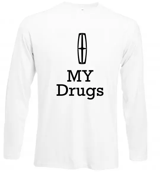Лонгслів Lincoln my drugs Білий фото