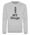 Свитшот Lincoln my drugs Серый меланж фото
