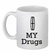 Чашка керамічна Lincoln my drugs Білий фото