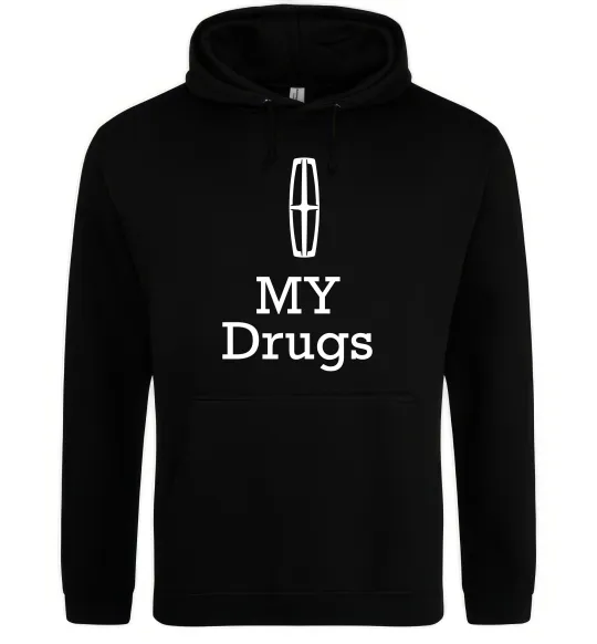 Чоловіча толстовка (худі) Lincoln my drugs Чорний фото