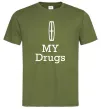 Чоловіча футболка Lincoln my drugs Оливковий фото