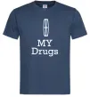 Чоловіча футболка Lincoln my drugs Темно-синій фото