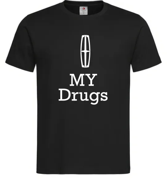 Чоловіча футболка Lincoln my drugs Чорний фото