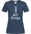 Женская футболка Lincoln my drugs Темно-синий фото