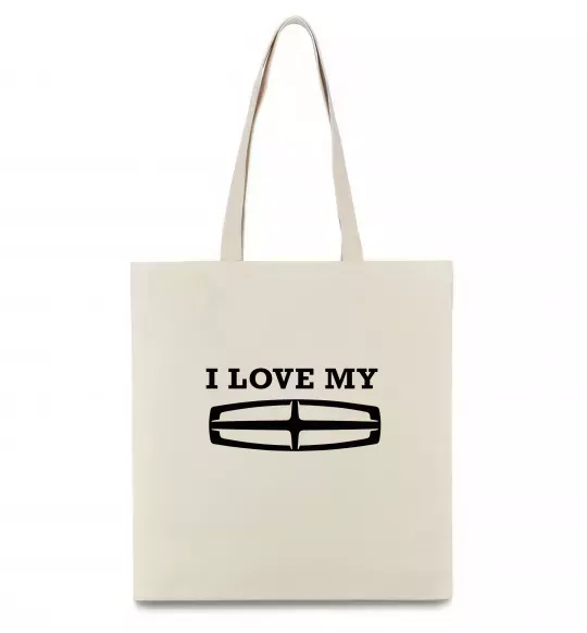 Эко-сумка I love my Lincoln Бежевый фото