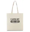 Эко-сумка I love my Lincoln Бежевый фото