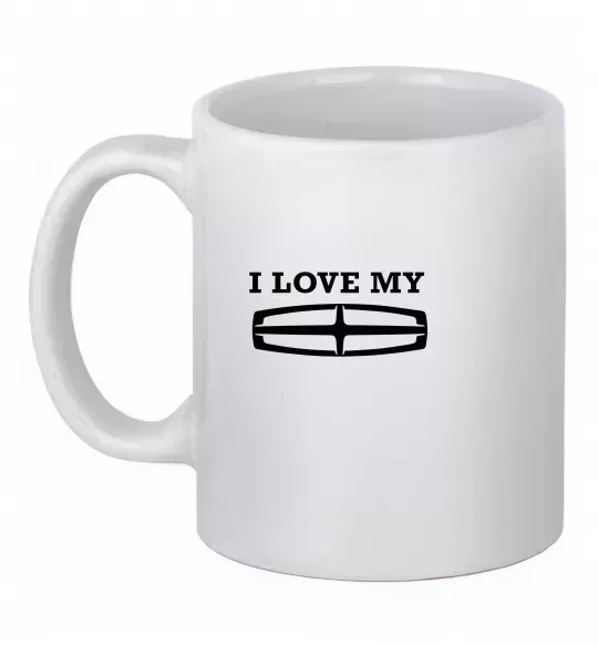 Чашка керамічна I love my Lincoln Білий фото