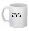 Чашка керамічна I love my Lincoln Білий фото