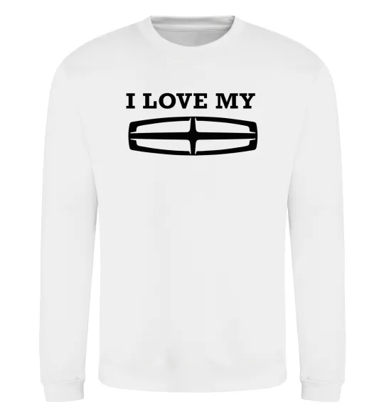Свитшот I love my Lincoln Белый фото
