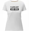 Жіноча преміум футболка I love my Lincoln Білий фото